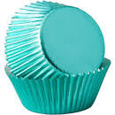 BAKING CUPS TURQUOISE FOIL 24 CT