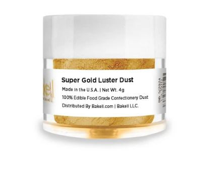 Bakell Super Gold Luster Dust 4 Gram Jar