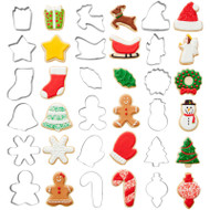COOKIE CUTTER SET CHRISTMAS 18 PC TUB
