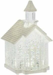 SHIMMER LIGHT CHURCH ACRYLC 4.5 IN.