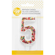 TRENDY BIRTHDAY NUMERAL CANDLE-5