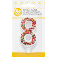 TRENDY BIRTHDAY NUMERAL CANDLE-8