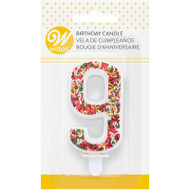 TRENDY BIRTHDAY NUMERAL CANDLE-9