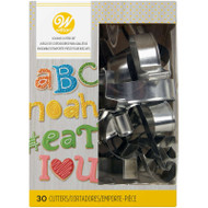 COOKIE CUTTERS METAL ALPHABET 2.5 IN. 30 PCS
