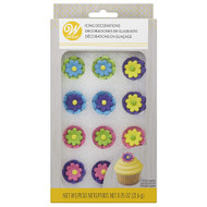 ICING DECO MULTI  FLOWER ASSORT 12 CT