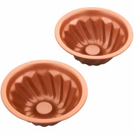PAN MINI FLUTED SET OF 2, COPPER NONSTICK 5 IN.