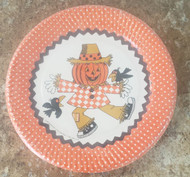 PLATES 7" SCARECROW JACK-O-LANTERN 8 CT
