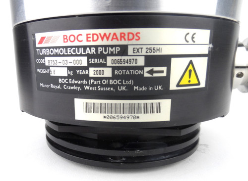 Used Edwards Turbomolecular Vacuum Pump EXT 255HI 