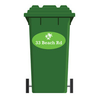 Designer Wheelie Bin Labels are a stylish way to label your wheelie bins with your address so they don't go wandering off!