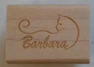 Cat Name Custom Rubber Stamp