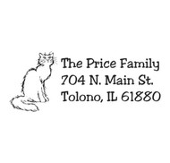 Custom Self Inking Cat Address Stamp