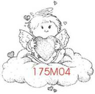 Angel on Cloud Rubber Stamp - 175M04
