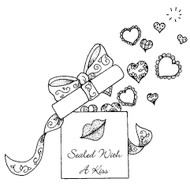 Sealed with a Kiss Rubber Stamp