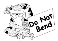 Do Not Bend Frog Rubber Stamp- 81A05