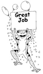 Great Job Frog Rubber Stamp - 80A06