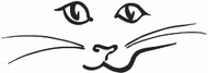 Cat Face Rubber Stamp - 16A04