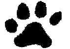 Paw Print Rubber Stamp - 5A18