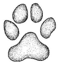 Paw Print Rubber Stamp - 112A02