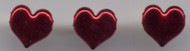 Red Metallic Medium Heart Brads