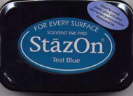 Teal Blue StazOn Ink Pad