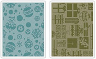 Gifts, Ornaments & Snowflakes Embossing Folder Set