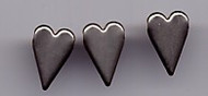 Country Heart Pewter Brads