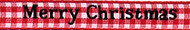 Merry Christmas Gingham Ribbon