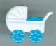 Baby Carriage Blue & White Brads
