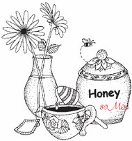 Honey Pot Rubber Stamp - 89M04