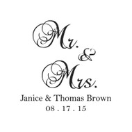 Custom Mr & Mrs Rubber Stamp