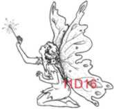 Fairy with Wand Rubber Stamp - 11D16