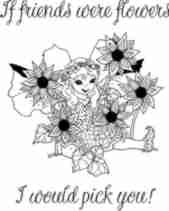 If Friends Were Flowers Rubber Stamp - 115D02