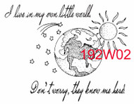 Own Little World Rubber Stamp - 192W02