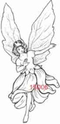 Woman Fairy Rubber Stamp - 15D06