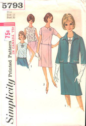 Vintage Simplicity 5793 Sewing Pattern Size 16