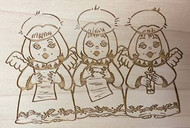 Trio of Angels Rubber Stamp - 171H03