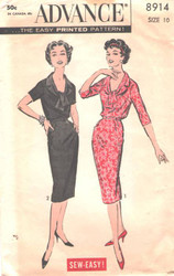 Vintage Advance 8914 Sewing Pattern Size 10