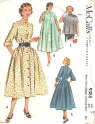 Vintage McCalls 9385 Misses Dress Sewing Pattern Size 12