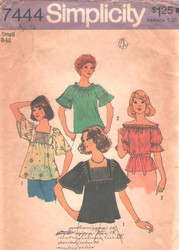 Vintage Simplicity 7444 Sewing Pattern Size Small 8-10