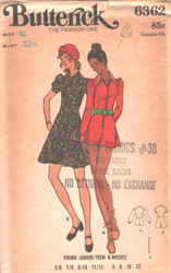 Uncut Butterick 6362 Misses Pantdress Vintage Sewing Pattern Size 10