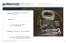 Divider Curtain Installation Kit for 120' of Netting -Great Value