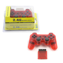 PS2 2.4 GHz Wireless OG Controller Pad - Clear Red (Hexir)