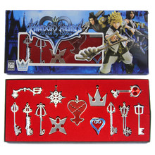 Silver Heart & Keyblade - Kingdom Hearts 13 Pcs. Necklace Pendant Set
