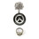 Black Peace Symbol - Overwatch 2 Pcs. Necklace Set