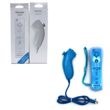 Wii MotionPlus Wiimote Controller +Nunchuk Bundle - Light Blue (Hexir)