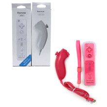 Wii MotionPlus Wiimote Controller + Nunchuk Bundle - Pink (Hexir)