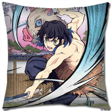 Unmasked Inosuke Hashibira - Demon Slayer 15" Decorative Pillow