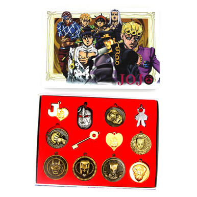 Emblem - JoJo Bizarre Adventure 12 Pcs. Necklace & Keychain Set