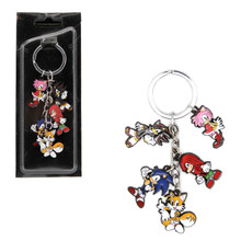 Sonic Tails Knuckles Shadow Amy - Sonic The Hedgehog 5 Pcs. Keychain