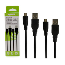 Xbox One Controller USB 10' Charge Cable Dual Pack (KMD) KMD-XB1-3149